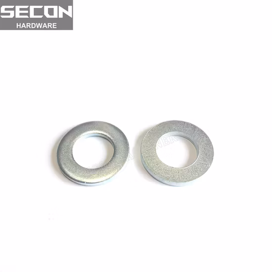 Rondella piatta rotonda sottile zincata personalizzata di alta qualità per accessori professionali per l'industria Parte rondella piatta in vendita